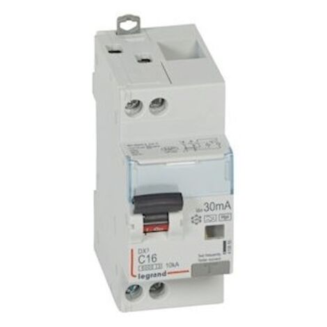 Legrand – Disjoncteur différentiel monobloc 10kA – Courant 16A – Type F 30mA – Tension 230V – Arrivée haute départ bas à vis U+N (1/4)