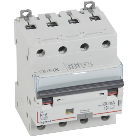Legrand – Disjoncteur différentiel 16A – Courbe B 300mA – 4 pôles type AC – Protection optimale installations électriques – Indication visuelle ON/OFF (1/2)