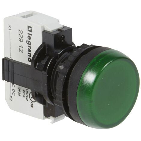 Voyant lumineux Osmoz complet IP69 vert 12V à 24V alternatif ou continu LEGRAND 023772 (1/2)