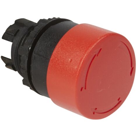 Coup de poing Ø32 pousser-tourner coupure d'urgence IP69 Osmoz composable -rouge