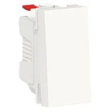 Inter va-et-vient 10A blanc bornes auto largeur 1M méca 45x22.5mm sans support ni plaque UNICA NU310318F