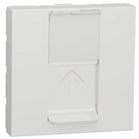 Prise RJ45 CAT 6 STP blindé simple blanc largeur 2M méca 45x45mm sans support ni plaque UNICA NU341718