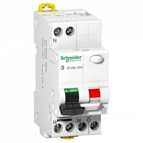 Schneider Electric – Disjoncteur unipolaire 20A courbe C 3kA bornes à vis – Protection contre les arcs électriques – Pour installations domestiques – 20732