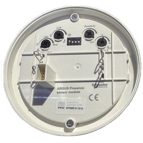 Détecteur de presence encastré maître IR 360° 10A pour ligne d'eclairage dimmable DALI (15 max) portée 7m blanc IP20 Argus