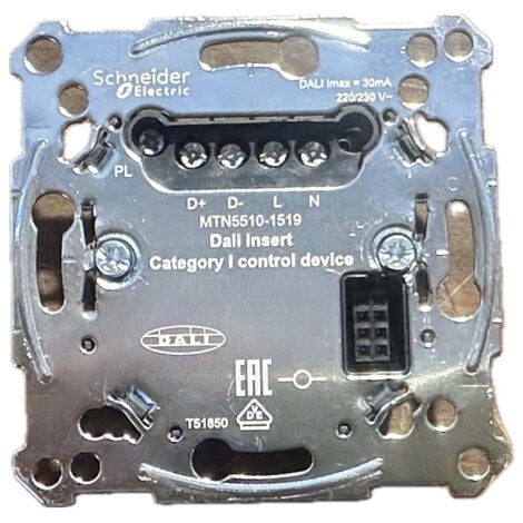 Détecteur de presence encastré maître IR 360° 10A pour ligne d'eclairage dimmable DALI (15 max) portée 7m blanc IP20 Argus