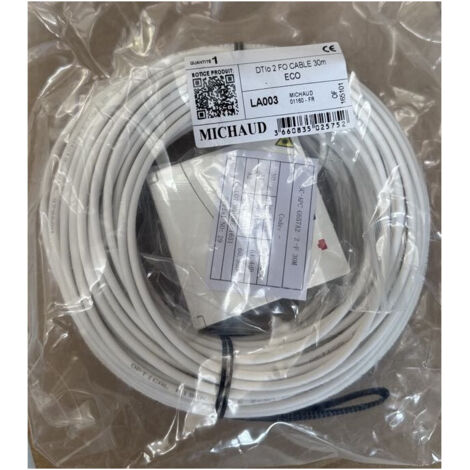 Kit boitier DTIo 4 Fibre optique 80x80mm avec câble longueur 15m ECO (1/3)