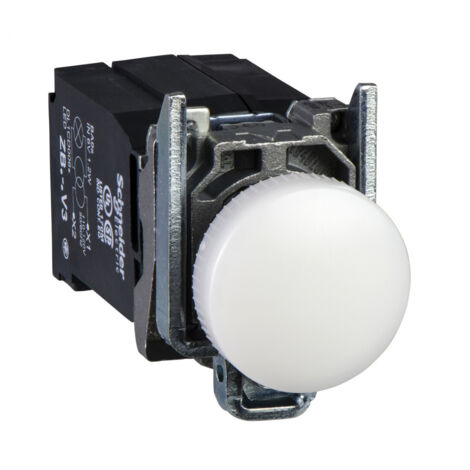 Voyant lumineux DEL Ø22 blanc alim transfo 460V vis étrier Harmony XB4 (1/3)