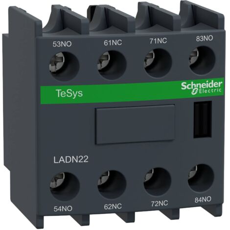 Schneider Electric – Bloc contacts auxiliaires frontaux 2F+2O – Montage frontal – Bornes vis-étrier – Pour contacteurs TeSys D (1/10)