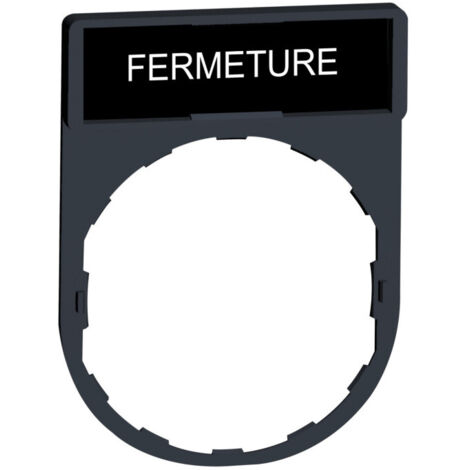 Porte étiquette 30x40 + étiquette 'FERMETURE' 8x27 blanc/noir Harmony (1/6)