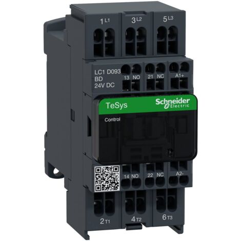 Contacteur 3P AC 3 440V 9A bobine 24Vcc TeSys LC1D (1/4)