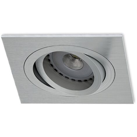 Spot Encastré Carré ZIO Aluminium Naturel Brossé BENEITO FAURE 257226C (1/3)