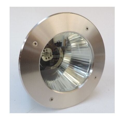 Plafonnier encastré fluo bord acier inox ø 180mm lampe 18W GX24q-2 (non incl) 230V faisceau large 230V IP65 BEGA 66908 (1/4)