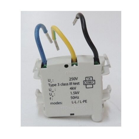 Module de Surtension à LED 230V Rouge NIKO 170-37095 (1/2)