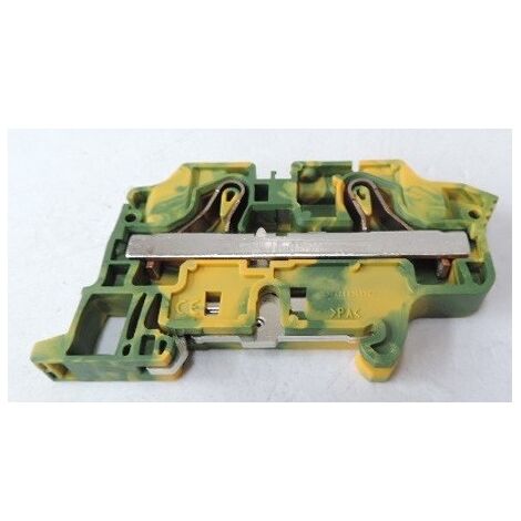 Bloc de jonction pour fil souple 10mm² vert/jaune bornes ressort SNK PI-Spring ABB 1SNK710150R0000 (1/2)