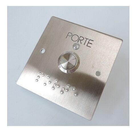 Bouton Poussoir lumineux carré Carte Déportée, Braille, Buzzer, Led, Tempo ABB 190447 (1/2)