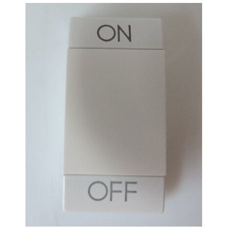 Manette symbole ON et OFF 1 module - blanc Livinglight BTICINO N4911AGN