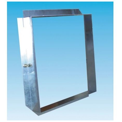 Unelvent – Contre-cadre acier galvanisé 800x400mm – Pour grille de ventilation extérieure GRE – Pattes de fixation incluses – 872686