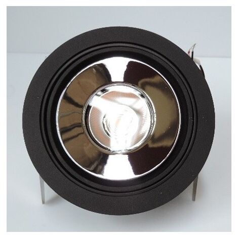 Plafonnier encastré LED 7.1 / 10.4W noir ø 126x151mm 2700K 1032lm 350-500mA-DC (alim non incl) 33° IP23 DELTA LIGHT (1/4)