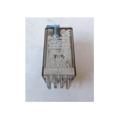 Relais industriel 4RT 7A 24V DC bouton test et indicateur mécanique FINDER 553490240040