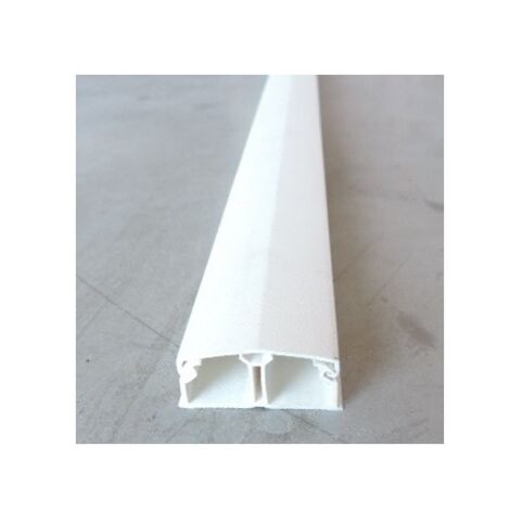 Moulure blanche 34x17mm (vendu au mètre) 1 cloison avec couvercle Atriane 6130953 REHAU 735721 (1/2)
