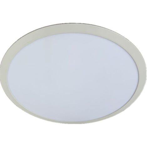 Plafonnier suspendu LED 50W rond Ø 600mm Ep 17mm blanc naturel 4000K 4500lm avec driver 230V 105° IP43 SLIM (1/5)