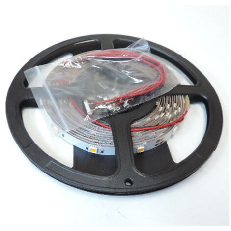 Ruban bandeau LED 7.2W/m chaud 2700K 430lm/m longueur 5m souple SMD5050 alim 24V DC (non incl) 30leds/m interieur IP20
