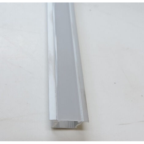 Profile alu longueur 1020mm à encastrer avec diffuseur opale fixation à clip pour bandeau LED L10.8mm max