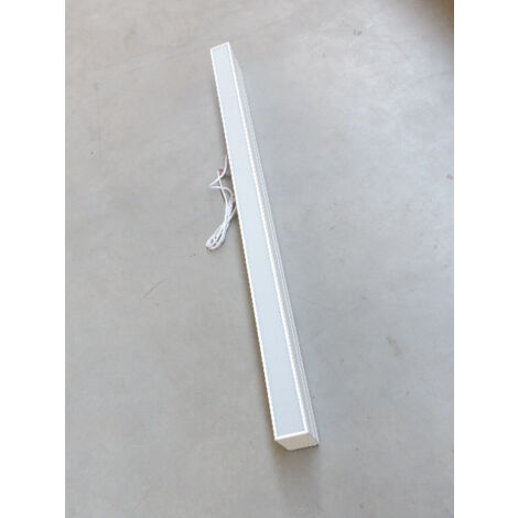 Luminaire suspendu LED 36W 3000K 1970lm reglette blanche carrée 1200x115x63mm diffuseur opale alim 230V IP40 (1/2)
