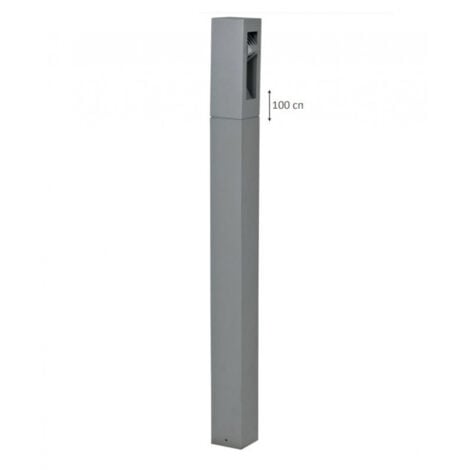 Borne potelet exterieur LED 3W grise Hauteur 1000mm lumiere chaud 3000K 300lm 230V IP44 FILO ARLUX