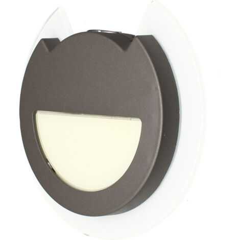 Applique murale extérieure anthracite LED Ø 250mm 6W 3000K 600lm IP44 Pelia ARLUX (1/4)