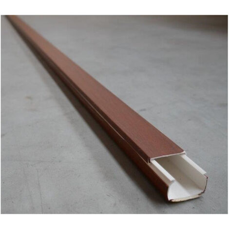 Moulure 40x25mm finition bois Bouleau – Goulotte électrique au mètre – Couvercle avec adhésif pour installation rapide – Protec