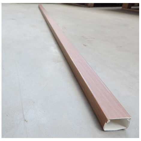 Moulure finition bois Noyer 40x25mm – Couvercle à fixation adhésive – Vendu au mètre linéaire – Pour installation rapide – Protec