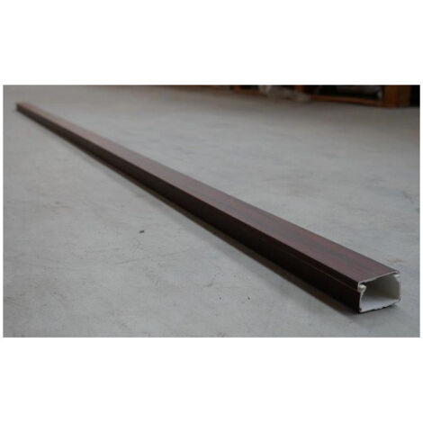 Moulure 40x25mm finition bois Acajou (au mètre) avec couvercle fixation adhesive