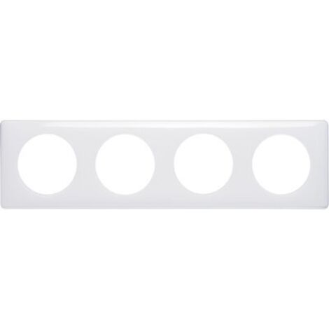 Legrand – Plaque de finition Céliane 4 postes blanc – Pose horizontale/verticale – Compatible avec batibox Réf: 080254