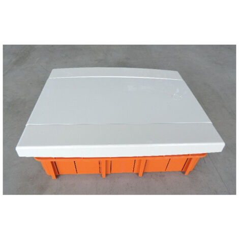 Coffret à encastrer (scellement) 1 rangée 12 modules blanc avec porte opaque et borniers 270x326x75mm IP40