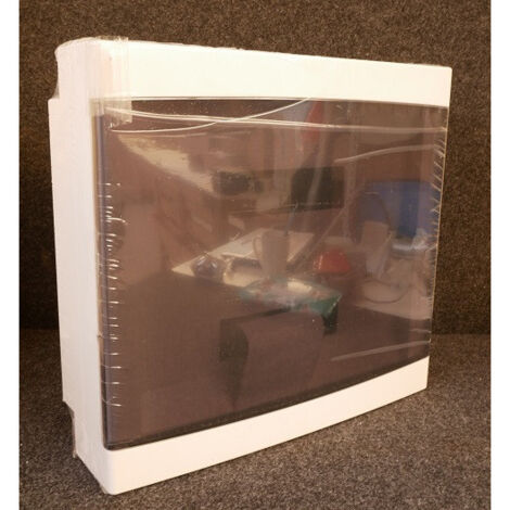 Coffret de distribution étanche 2x18M saillie blanc avec porte fumée et bornier 400x434x140mm IP40 (1/2)