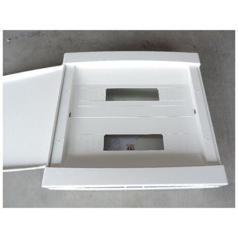 Coffret de distribution étanche 2x18M saillie blanc avec porte opaque et bornier 400x434x140mm IP40 (1/2)