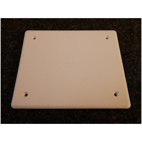 Couvercle rectangle 118x96mm plastique blanc à vis pour boite d'encastrement WBOX
