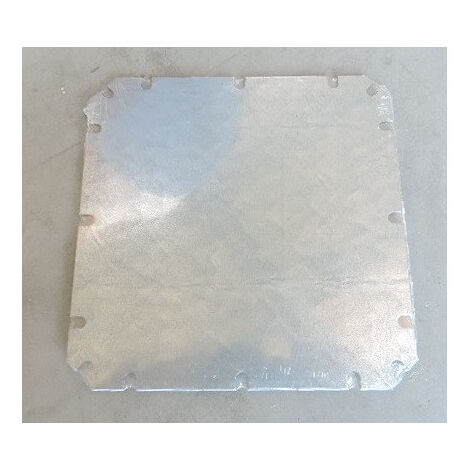Plaque de montage acier galva 160x160x1.5mm pleine pour coffret CUBO O et C