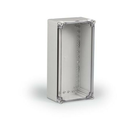 Coffret électrique ABS 350x250x150 étanche IP65 - Porte transparente - avec  plaque
