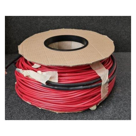 Cable chauffant electrique 1760W 230V longueur 180m Ø 6.9mm 2 brins rouge DEVIflex 10T