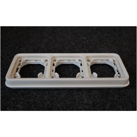 Legrand 069698 - Support Plaque - pour encastré Prog Plexo composable blanc - 3 postes horiz