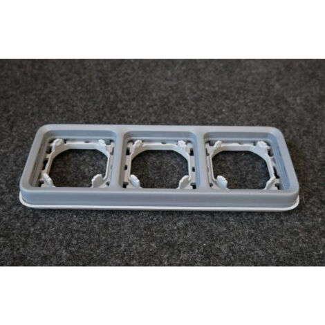 Legrand 069687 - Support Plaque - pour encastré Prog Plexo composable gris - 3 postes horiz