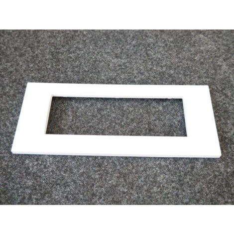 Plaque de finition blanc polaire 3 postes 6M entraxe 45mm horizontale pour appareillage mural ALTIRA