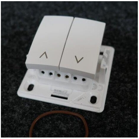 Poussoir volets roulants pose saillie (sans cadre) blanc polaire Alrea