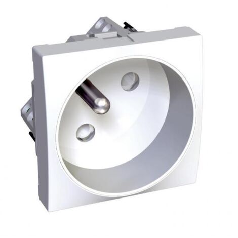 Prise reseau RJ45 cat5E FTP blanc polaire mécanisme 45x45mm sans support ni plaque S-one ALTIRA (1/2)