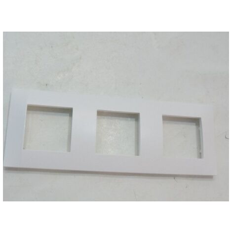 Plaque triple blanc polaire 3 postes entraxe 71mm horizontale ALTIRA SCHNEIDER ELECTRIC ALB44657
