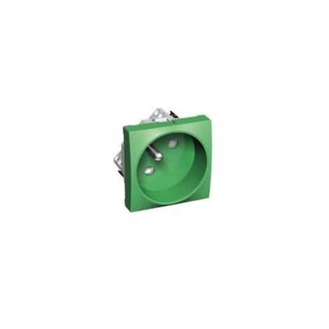 Prise 2P+T 16A rotoclip verte format 45mm à clipser ALTIRA SCHNEIDER ELECTRIC ALB4521206 (1/3)