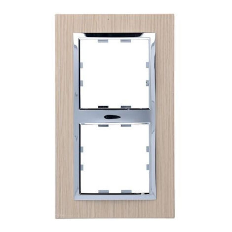 plaque 2 postes vertical 71mm hager kallysta dune