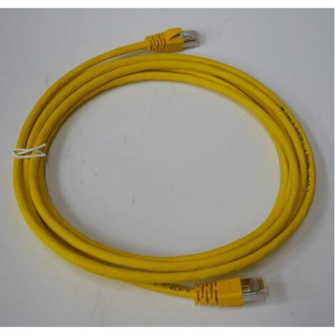 Cordon RJ45 jaune catégorie 6 F/STP SSTP LSOH 3m VOL6SSLL3Y 3M électricité (1/2)
